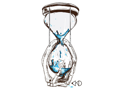 Day Zero Fucks cape town day zero hourglass illustration