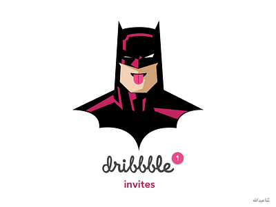 Dribbble Invite batman batman illustartion dribbble dribbble invite dribbble shot fun illustartion one invite simple illustration superhero tongue wink illustartion