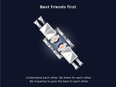 Best friends first behance design earth flat graphic illustration minimalistic planer poster project quote vector