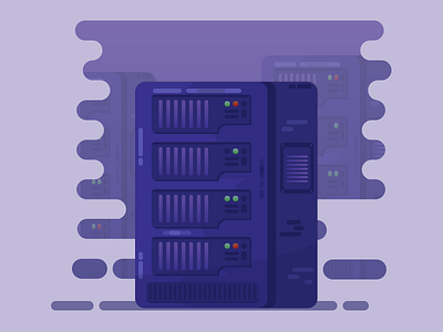 Data Center illustration center data flat icon illustration purple server trend ui ux vector