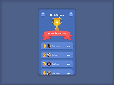 #Dailyui Challenge Day 19 - challenge creative dailyui design graphicdesigner graphics interface leaderboard ui uiinspirations userinterface ux