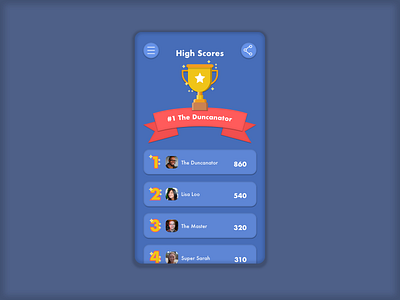 #Dailyui Challenge Day 19 - challenge creative dailyui design graphicdesigner graphics interface leaderboard ui uiinspirations userinterface ux