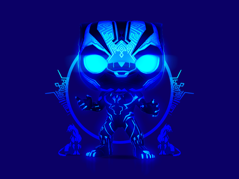 𝑫𝒆𝒅𝒊𝒄𝒂𝒕𝒆𝒅 𝒕𝒐 𝑪𝒉𝒂𝒅𝒘𝒊𝒄𝒌 𝑩𝒐𝒔𝒆𝒎𝒂𝒏. ♡ african animation black panther blue chadwick boseman character funko gif graphic design hero illustration marvel mcu motion movie neon panther superhero tchalla wakanda