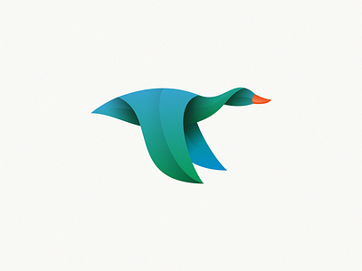 Duck brand design icon logo yuro