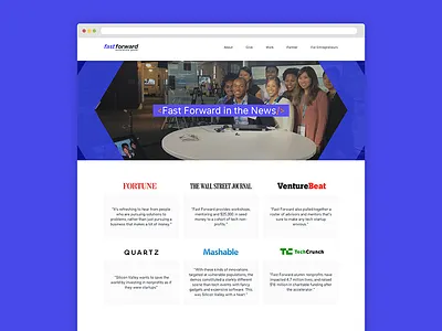 Non Profit Org - Press WIP blog blue non profit nonprofit ui ux wip