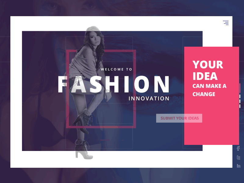 Fashion Innovation - Parallax UI Approach animation beauty fashion freebie interaction parallax sketch ui uiux ux