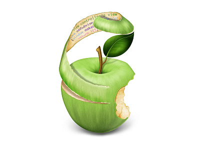 Code Different apple bite coding fruit leaf poster