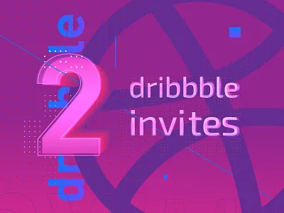 Two dribbble invitates best shot design designer draft dribbble giveaway invitation invite join player prospect ui