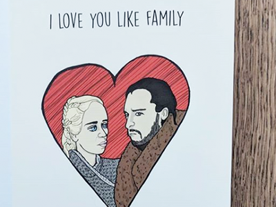 Happy Valentines digital digital art game of thrones greeting card illustration illustrator pen photoshop