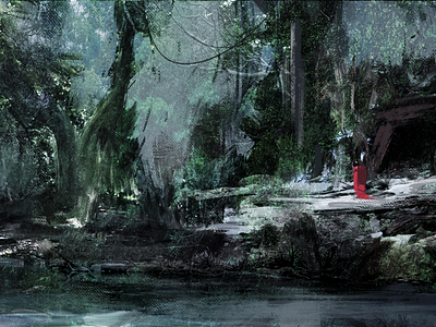 Sketchy Swamp 2d art art concept art design digital art digital painting environment environment art painting photoshop project samurai