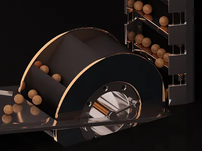 I love marbles! 3d art artwork c4d cinema4d gold marbles maxon motiongraphics redshift render wood