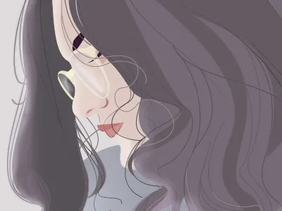 Jesmyne art drawing glasses illustration love minimalist photoshop self portrait vector