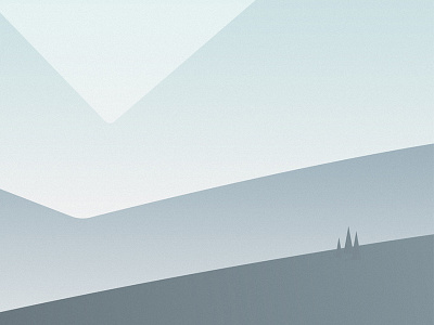 Shapes // Mountain Pass gradient hills landscape minimal mountain trees