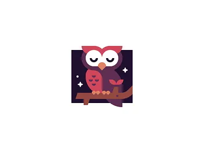 Owl bird icon illustration owl