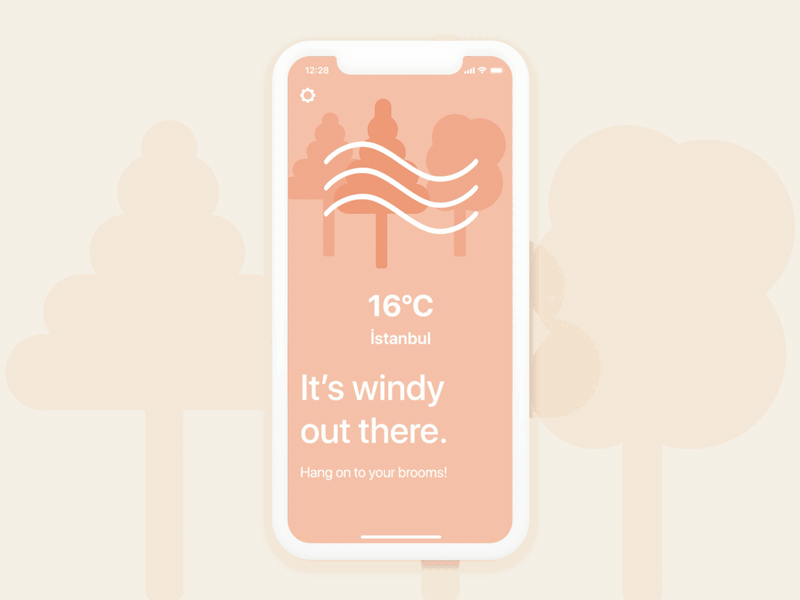 Minimal Weather Windy animation minimal ui weather