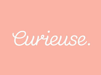 Curieuse Blog Logo blog branding girly logo pink soft