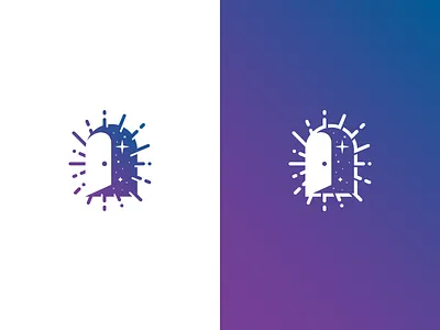 Emergent Realms Logo books branding burst door fantasy galaxy logo publication stars sun