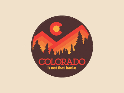 Shaped like a Square, Anything But apparel colorado forest hiking illustration merch mountains outdoors patch retro sticker vintage