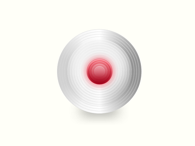 Alarm App Icon alarm app depth glow icon metal red shadow ui