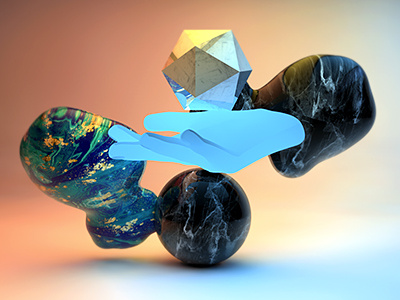 HandJob2- LOL :D 3d 3d illustration c4d c4d materials composition photoshop