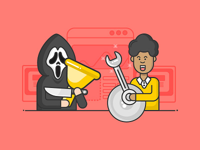 "Funnel" Conversion Killers conversion fight funnel illustration killer marketing scream website