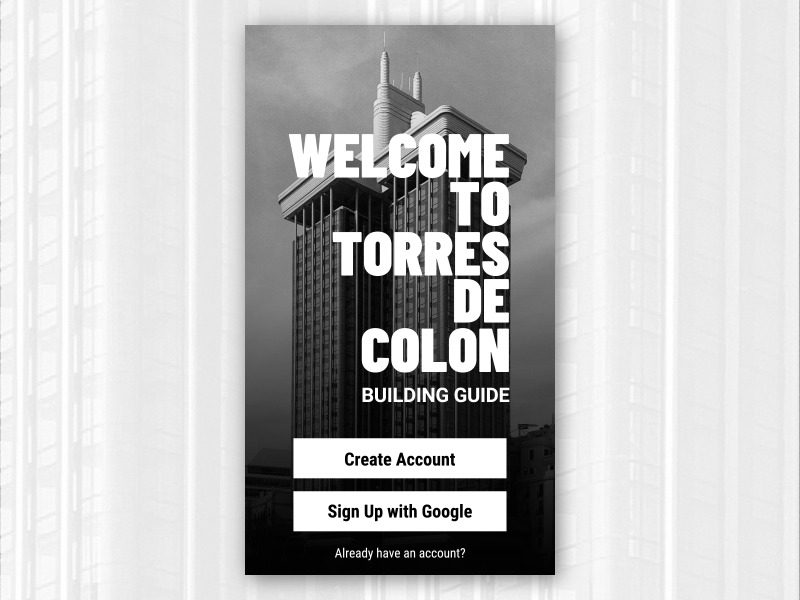 Daily UI #001 - Torres de Colon app dailyui ui ux