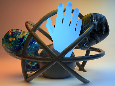 HandJob- LOL :D 3d 3d illustration c4d c4d materials composition photoshop