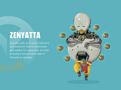 Overwatch - Fat version blizzard design fanart game illustration overwatch ui zenyatta