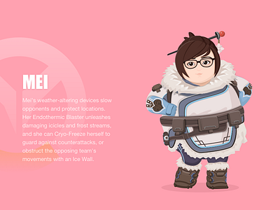 Overwatch - Fat version blizzard design fanart game illustration mei overwatch ui