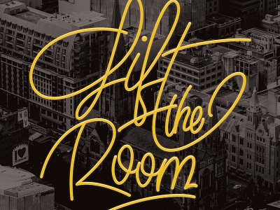Lift the Lettering custom font gold hand lettering lettering neon orange type typography vector yellow