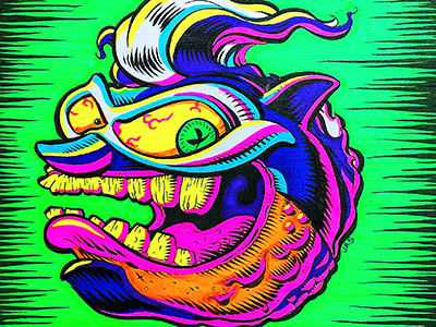 Skunkvenger - Madballs blacklight madballs neon