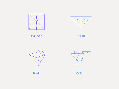 Origami Concept origami ui ux