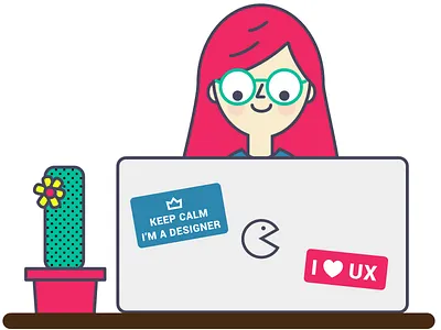 Keep calm, I'm a designer! - UX Designer Illustration design springboard student user experience ux