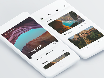 Unsplash Concept - Homepage app clean interface material minimal simple ui unsplash ux web