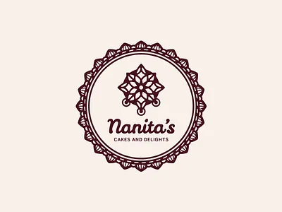 Nanita's bakery branding cake logo pastry