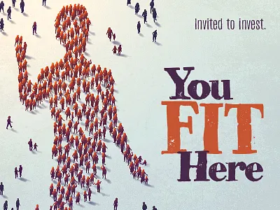 You Fit Here art body church digital painting graphic illustration invitation sermon series vector welcome