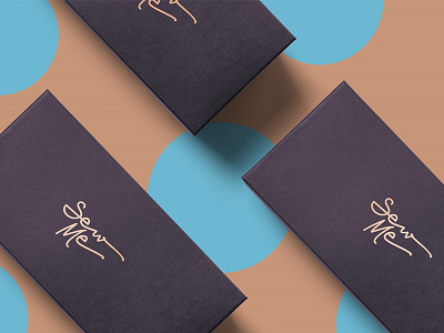 Sew Me branding design logo mockup packaging sew me typography