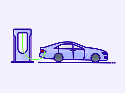 Charging a Tesla Model S charging electric car internship model s tesla