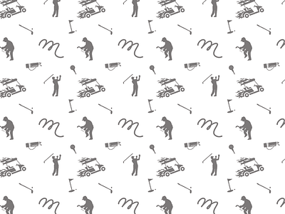 Funny Golf Pattern funny golf illustrator pattern silhouette vector