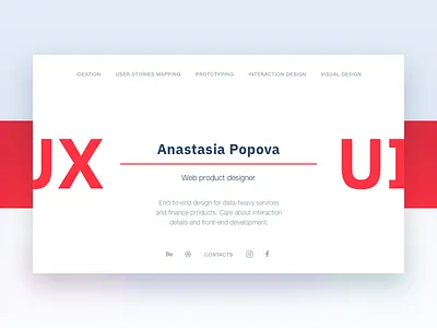 Profile contacts cv hello interface portfolio profile resume web