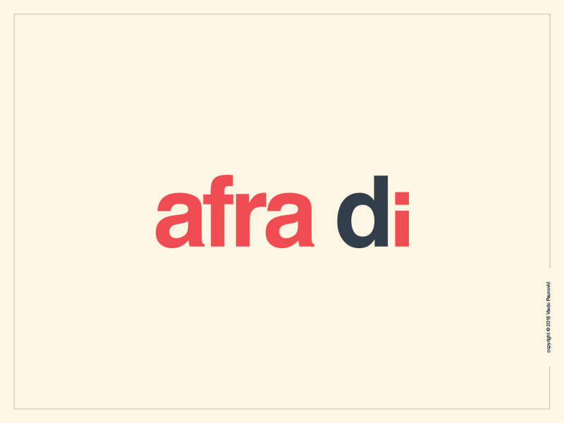 Afraid Logotype Animation afraid clever expressive typography flat graphic design logo logotype simple smart type word as image wordmark