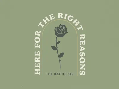 Bachelor Nation bachelor bachelorette badge illustration illustrator reality tv rose typography