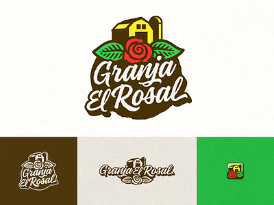 Permaculture Farm farm flower handmade icon lettering logo recycling rose