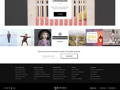 Call Me Mummy - Footer with Instagram feed and newsletter block ecommerce fashion layout shop site slider template website woocommerce wordpress