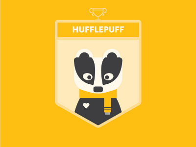 Hogwarts: House Hufflepuff badge badger crest harry potter hogwarts hufflepuff illustration