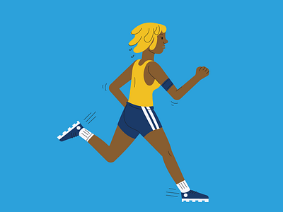 Runner - human pattern andante city flat icon illustration metro pattern person porto running sport