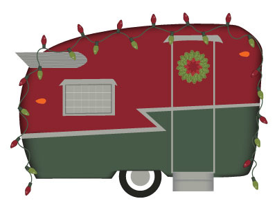 Trailer One camper christmas christmas decorations rv trailer