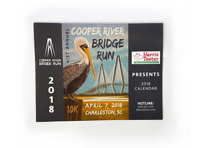 2018 Cooper River Bridge Run Calendar color design distribution layout publication