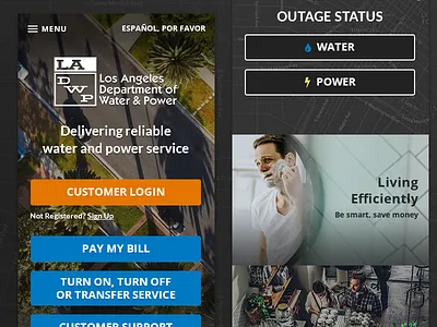 LADWP - Responsive Web Design customer desktop mobile responsive rwd utility