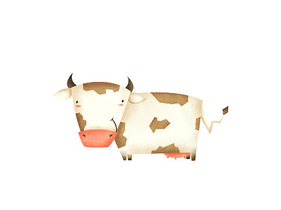 Cut Cow artwork cartoon character children book cow illustration kids levi ortiz print sketch